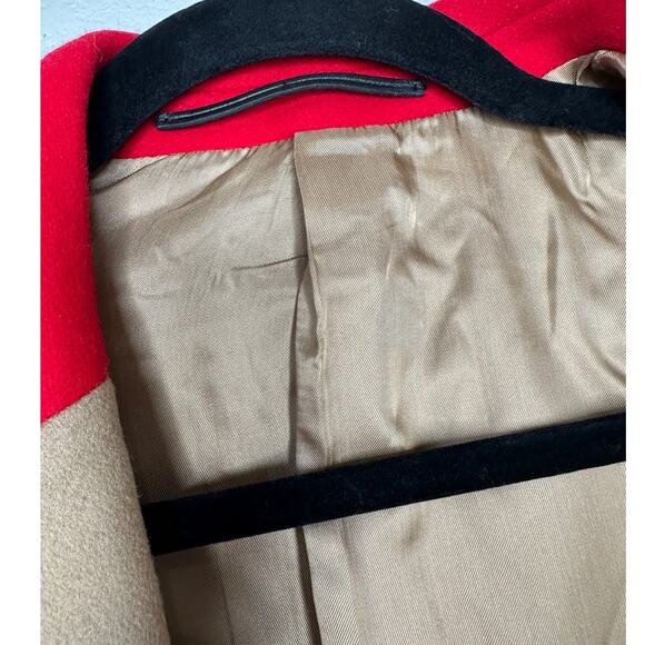 Givenchy Camel Tan Wool & Cashmere Blend Color Block Overcoat 48 / XXL - Picture 12 of 15